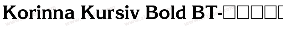 Korinna Kursiv Bold BT字体转换